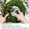 Unique Bargains Metal Wire Wreath Frame with Roll Flexible Paddle Wire for Christmas Floral Arrangements - 4 of 4