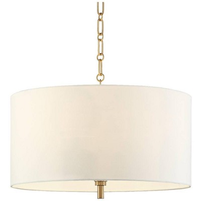 Possini Euro Design Carlyn Modern Art Deco Ceiling Light Semi Flush Mount  Fixture 14 Wide Warm Brass Black Orb Organza Drum Shade For Bedroom  Kitchen : Target