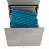 Anybear Grey Rolling Two Drawer Vertical Filing Cabinet with Lock and Storage - 4 of 4