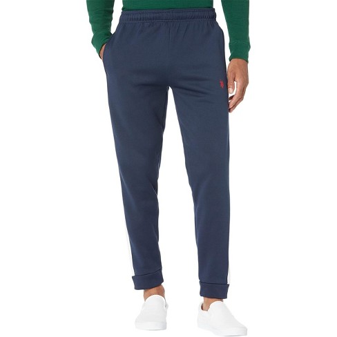U.s. Polo Assn. Men s Side Stripe Fleece Joggers Classic Navy Medium Target