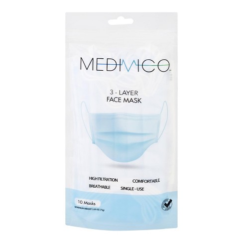 Medivico 3-layer Face Mask - 10 Ct : Target