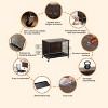 Garvee Wooden Dog Crate Furniture 27.2" with Double Doors, Removable Tray & Lockable Wheels – Compact Indoor/Outdoor Kennel for Small Breeds - 4 of 4