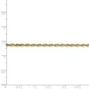 Black Bow Jewelry 2.25mm, 10k Yellow Gold Lightweight D/C Rope Chain Anklet or Bracelet - 4 of 4
