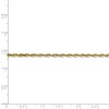 Black Bow Jewelry 2.25mm, 10k Yellow Gold Lightweight D/C Rope Chain Anklet or Bracelet - image 4 of 4