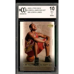 Lebron James Rookie Card 2003 Upper Deck Box Set #26 BGS BCCG 10 - 1 of 2