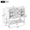 36'' Bathroom Vanity, Modern Bathroom Storage Cabinet with 2 Soft Closing Doors and 6 Drawers - ModernLuxe - 3 of 4