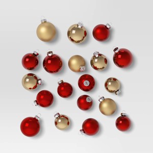 42ct Round Glass Christmas Tree Ornament Set - Wondershop™ - 1 of 4
