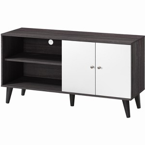 Vynxaria Amidon TV Stand for TVs up to 47.3" - Modern Walnut Entertainment Center - 1 of 4
