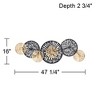 Dahlia Studios Amelia Gold and Black 47 1/4" Wide Fan Metal Wall Art - 4 of 4