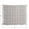 Storied Home Soft Woven Cotton Blend Cable Knit Throw Blanket with Fringe, Natural - 2 of 4