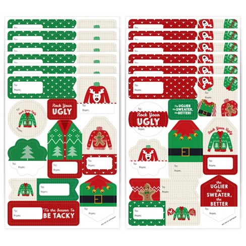 Big Dot Of Happiness Christmas Gnomes - Assorted Holiday Party Gift Tag  Labels - To And From Stickers - 12 Sheets - 120 Stickers : Target