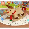 Kids Ride-On Rocking Moose Toy with Lullaby, Soft Plush, Hand Puppets & Safety Belt for Ages 1–3, Apricot, CPC Certified - 4 of 4