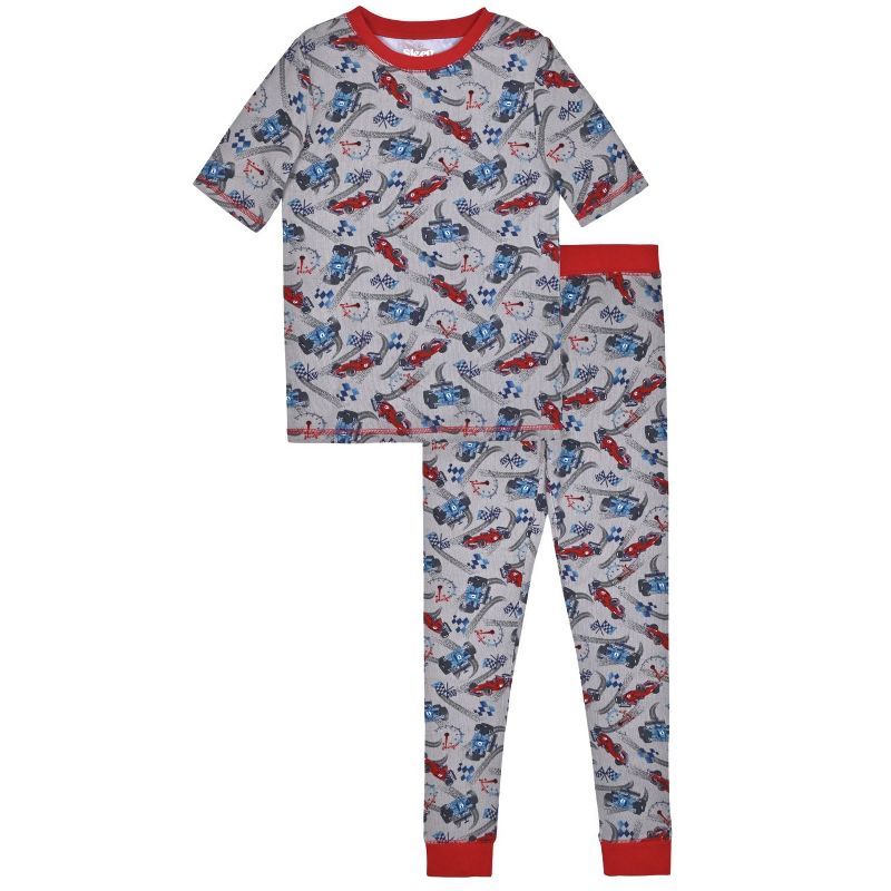 Sleep On It Boys 2-Piece Super Soft Jersey Snug-Fit Pajama Set, 1 of 5