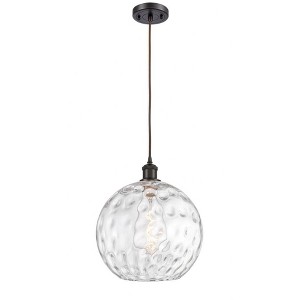 Athens Water Glass - 1 Light Cord Mini Pendant In Industrial Style-15 Inches Tall and 12 Inches Wide - 1 of 1