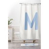 Deny Designs April Lane Art Block Monogram Shower Curtain - 3 of 3