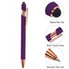 Unique Bargains Metal Black Ink Medium Screen-touching Tip Ballpoint Pen Style 2 12 Pcs - 4 of 4