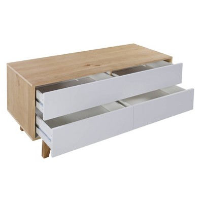 Giselle Light Oak and White Media Console
