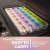 MEDca Pill Organizer: Large Organizer w/ Weekly and Daily 4-Times/Day Compartments for Morning, Noon, Evening, Night: BPA-Free - 4 of 4