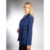 Jess by Meiko Women's Notched Lapel Double Tie Wrap Blazer - 3 of 4