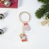 Unique Bargains Christmas Keychain Double Ring Zinc Alloy Colorful 3.15" 1 Pc - 4 of 4