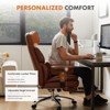 Dsvimoy Task and Office Chair Ergonomic Executive Chair with Adjustable Features for Comfort, Brown, 33"*25"*17" - 4 of 4