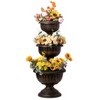 Gardenised Outdoor Garden Triple Stacked Flower Bowl Urn Tier Planter Decoration, Bronze - 3 of 4