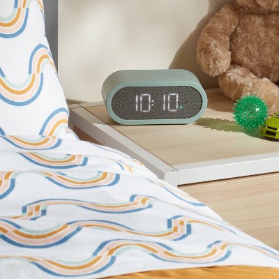 Kids&#39; Clock with Night Light Green - Pillowfort&#8482;