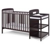 APRILSOUL Ramsey 3-in-1 Convertible Crib and Changer Combo Espresso - 2 of 4