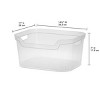 Racxily Large Open Bin, Clear Plastic, Easy Access Bin with Scoop Front - 2 of 4