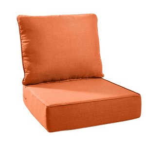Buenhomino 6-inch Outdoor Cushion Set, 24"x24" Replacement Water Resistant Zippered Cushion for Chairs,8 Colors - 1 of 4