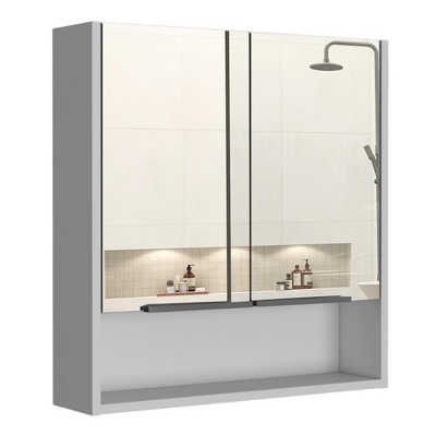 Depot E-Shop Medicine Cabinet, One Open Shelf, Three Interior Shelves