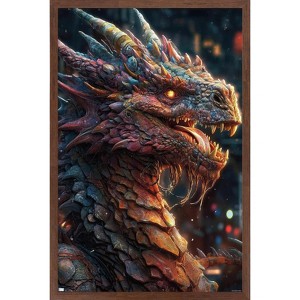 Trends International Wumples - Dragon Framed Wall Poster Prints - 1 of 4