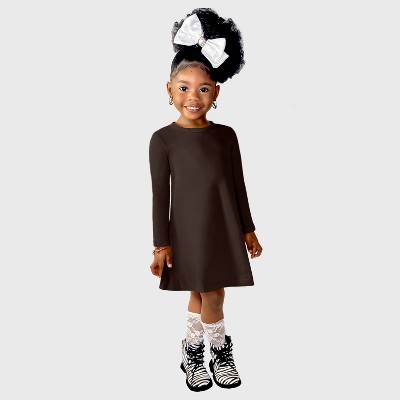 City Threads Long Sleeve Soft 100% Cotton Baby Rib Long Sleeve Dress - USA-Made for Girls/Baby/Toddler