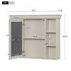 NicBex Wall Mounted Bathroom Storage Cabinet,35'' x28'' Medicine Cabinet with Mirror and 6 Shelves for Bathroom - 3 of 4