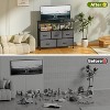 NicBex TV Stand for 45 Inch TV with Wood Top,TV Entertanment Center with 5 Fabric Drawers and Open Shelves,TV Console Table for Living Room - 2 of 4