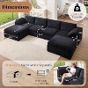AMERLIFE Cloud Couch Sectional – Oversized Modular Sofa with 83.5" Deep Chaise, No-Assembly Design for Living Room, Chenille - 2 of 4