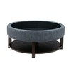 NicBex Round Polyester Storage Ottoman Bench,Upholstered Storage Ottoman with Button-Tufted Design,Storage Bench for Living Room,Bedroom - 4 of 4
