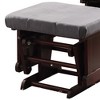 Rubberwood and Microfiber Glider Chair with Ottoman, Smooth Gliding Motion and Plush Upholstery - 4 of 4