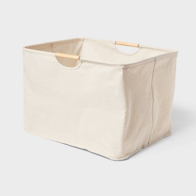 Canvas Rectangle Laundry Basket - Brightroom™: Steel & Wood Frame, 70l ...