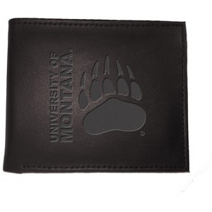 Evergreen NCAA Montana Grizzlies Black Leather Bifold Wallet Officially Licensed with Gift Box - 1 of 1