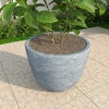 LeisureMod Tapered Round Planter Pot with Drainage Holes for Indoor/Outdoor Use - Dahlia Collection - 2 of 4