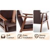 CAVINAS Mid-Century Modern Armchair,Upholstered Accent Chair for Living Room,Leisure Armchair with Rubberwood Frame,Lounge Chair Indoor - 2 of 4