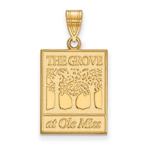 Black Bow Jewelry 10k Yellow Gold Mississippi Rebels NCAA Large Pendant - 1 of 3