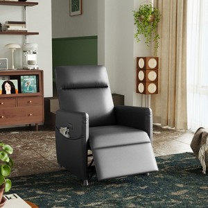 KTMBDW Leather Power Recliner Chairs for Adults, Power Lift Recliner with Footrest & Padded Seat, Electric Recliner Sofa Chair for Living Room - 1 of 4
