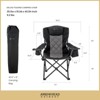 Arrowhead Outdoor Portable Folding Camping Quad Chair w/ 6-Can Cooler, Heavy-Duty Carrying Bag, Supports up to 450lbs (Charcoal Black) - 2 of 4