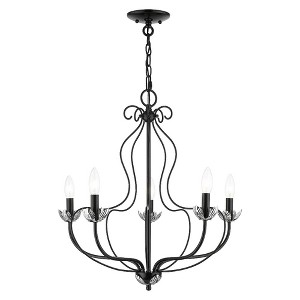 Livex Lighting Katarina 5 - Light Chandelier in  Shiny Black - 1 of 1