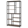 Resenkos Bookshelf, Bookcase Standing Shelf Unts,79" Tall Bookshelf, 8-Tier Staggered Etagere Bookcase Shelving Unit Brown - 4 of 4