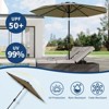Patio Umbrella 9ft, Table Umbrella Outdoor Patio UV Protection with Crank Lift & Push Button Tilt, 8 Sturdy Ribs for Yard, Deck, Pool - 3 of 4