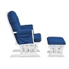 Suite Bebe Mason Glider and Ottoman - White Wood and Navy Fabric - 4 of 4