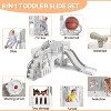 8 in 1 Toddler Slide Indoor Playground, Indoor Slide Toddler Playset for Toddlers 1-3 - 4 of 4